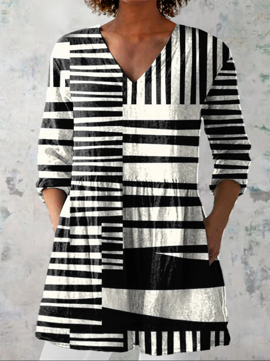 QUINN | LONGUE BLOUSE À MOTIF EXPRESSIF