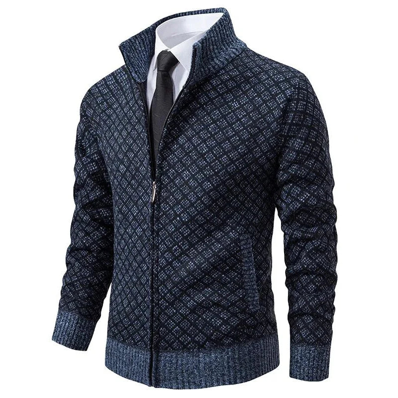 BASTIEN | CARDIGAN ZIPPÉ À MOTIFS GÉOMÉTRIQUES