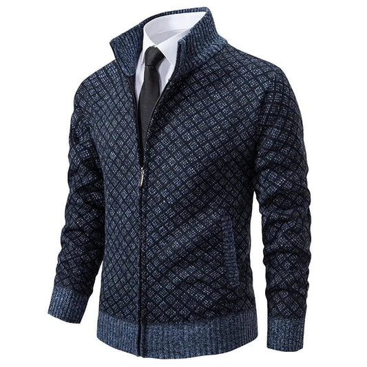 BASTIEN | CARDIGAN ZIPPÉ À MOTIFS GÉOMÉTRIQUES