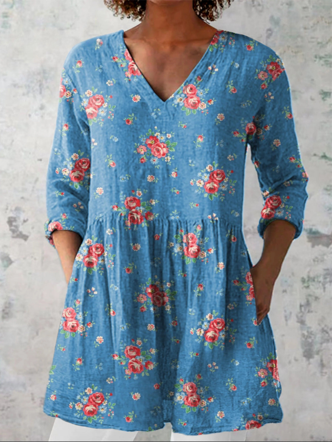 Ayla | Longue Blouse à Motif Expressif
