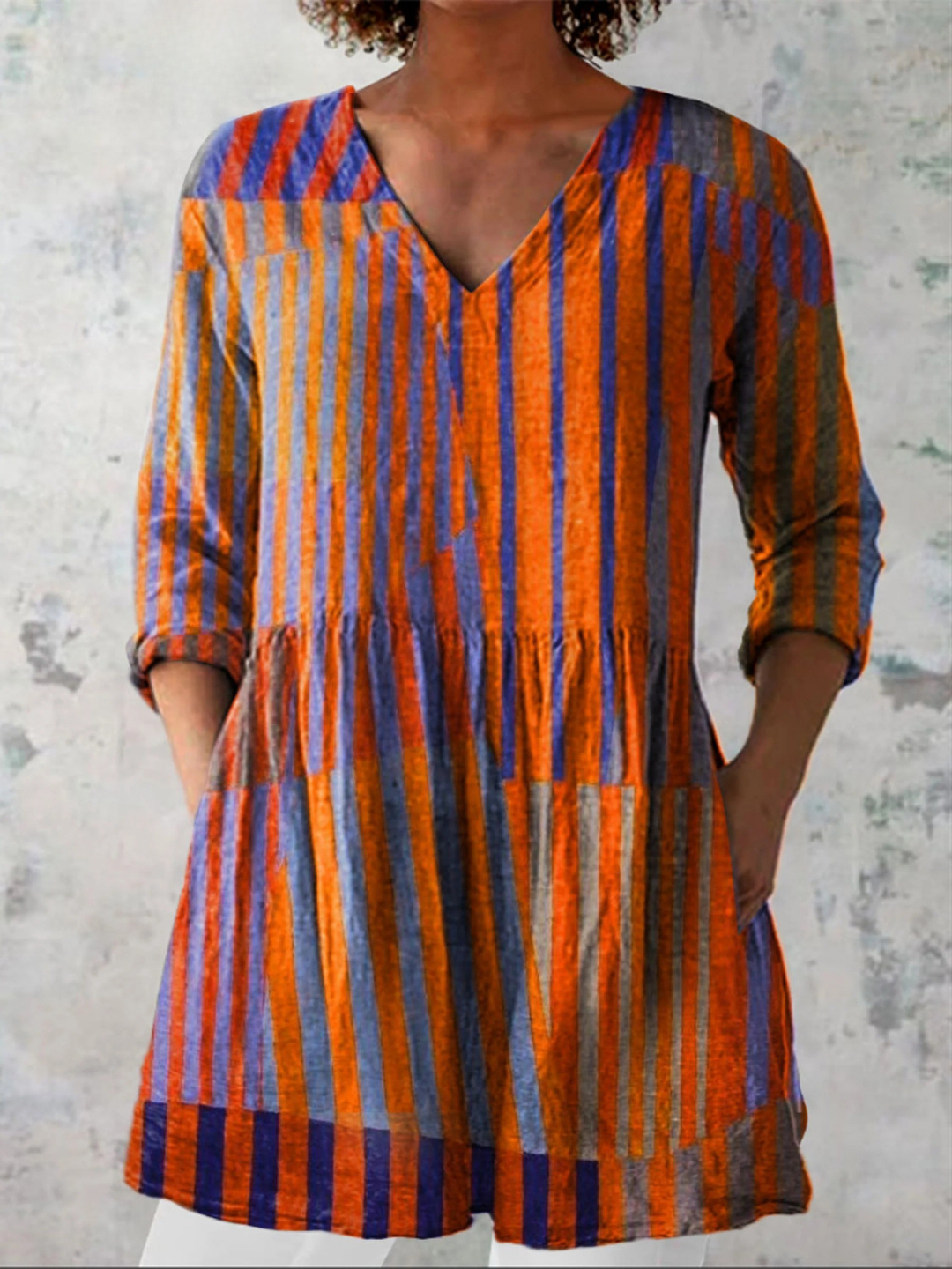 Elowen | Longue Blouse à Motif Expressif