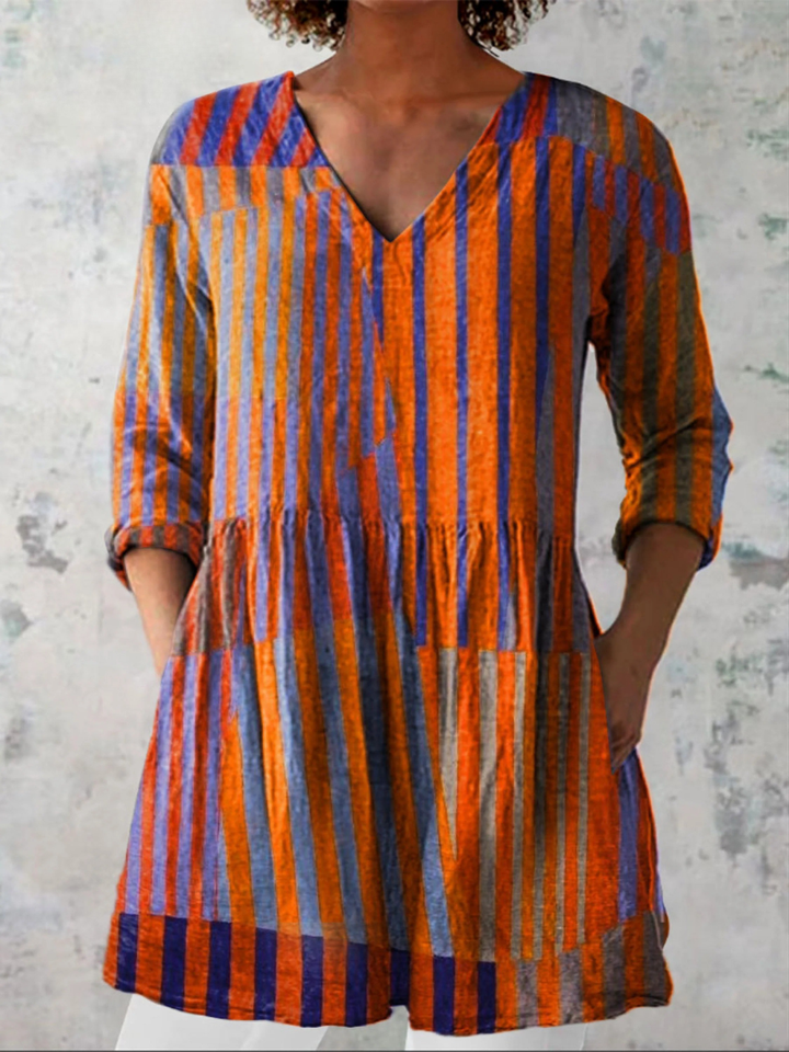 Elowen | Longue Blouse à Motif Expressif