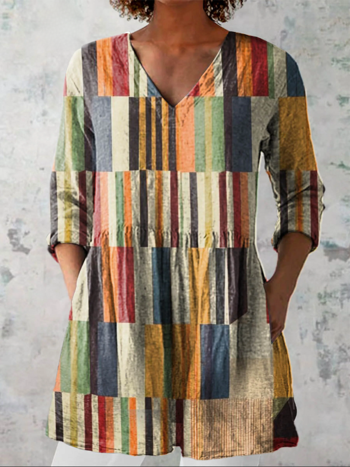 Avery | Longue Blouse à Motif Expressif