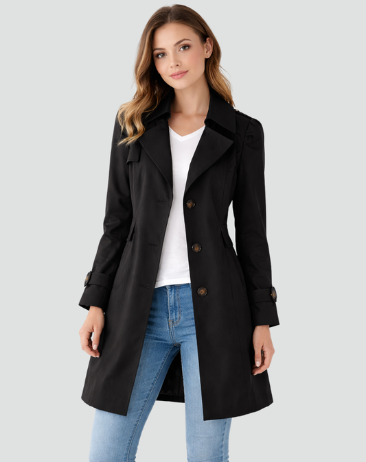 LÉA | TRENCH CLASSIQUE À REVERS CHIC