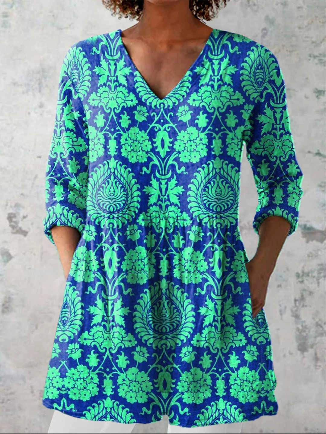 Romy | Longue Blouse à Motif Expressif