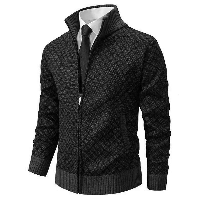 BASTIEN | CARDIGAN ZIPPÉ À MOTIFS GÉOMÉTRIQUES