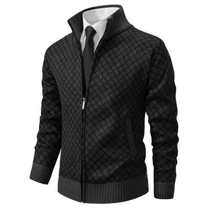 BASTIEN | CARDIGAN ZIPPÉ À MOTIFS GÉOMÉTRIQUES