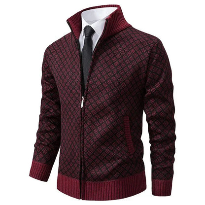 BASTIEN | CARDIGAN ZIPPÉ À MOTIFS GÉOMÉTRIQUES
