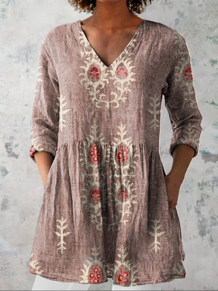 Blair | Longue Blouse à Motif Expressif