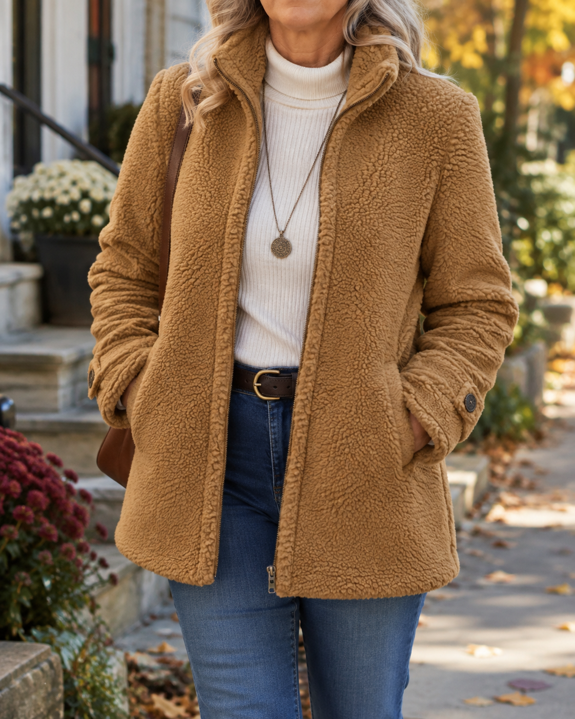 INÈS | VESTE ZIPPÉE COL MONTANT