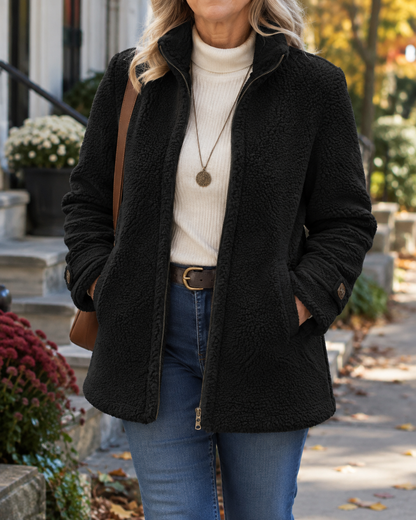 INÈS | VESTE ZIPPÉE COL MONTANT