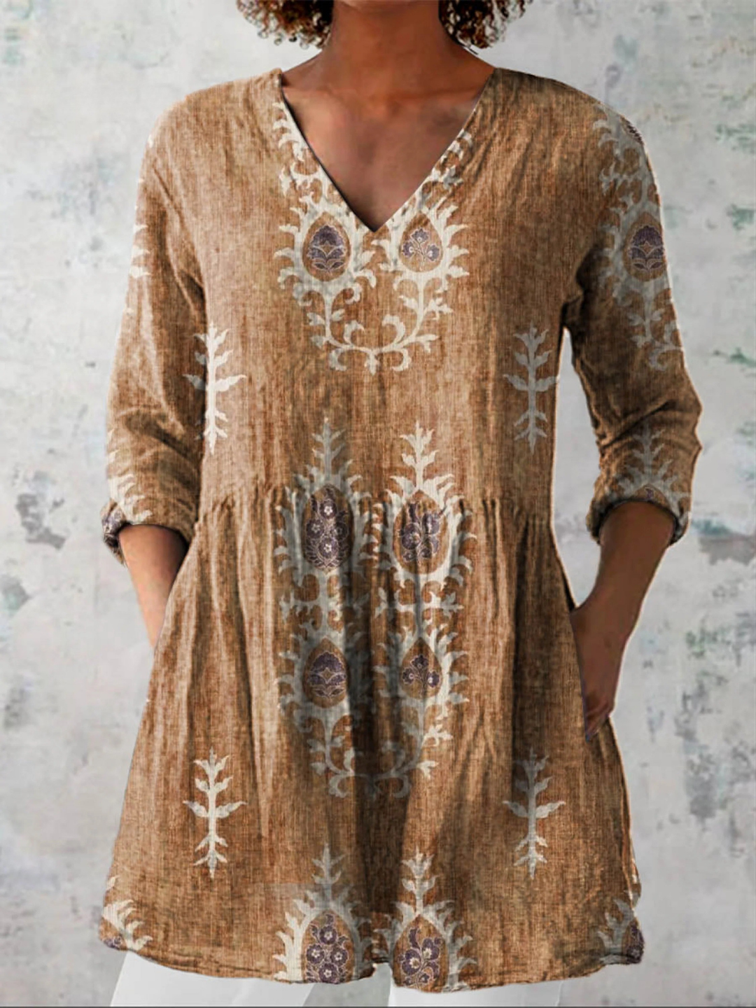 Blair | Longue Blouse à Motif Expressif