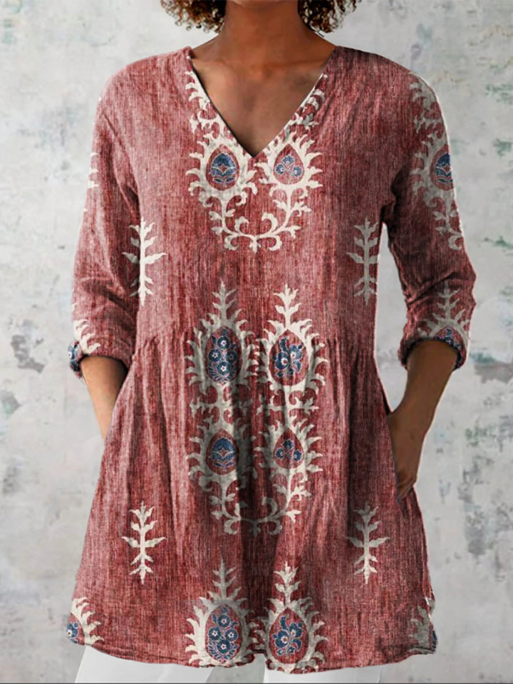 Blair | Longue Blouse à Motif Expressif