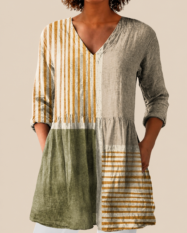 Maeve | Longue Blouse à Motif Expressif