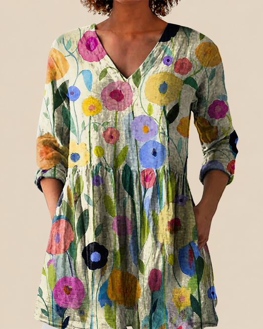 REMI | LONGUE BLOUSE À MOTIF EXPRESSIF
