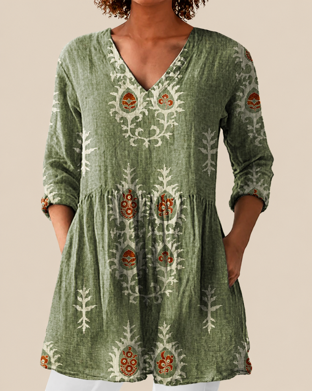 Blair | Longue Blouse à Motif Expressif