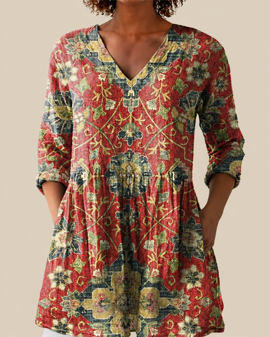 WREN | LONGUE BLOUSE À MOTIF EXPRESSIF