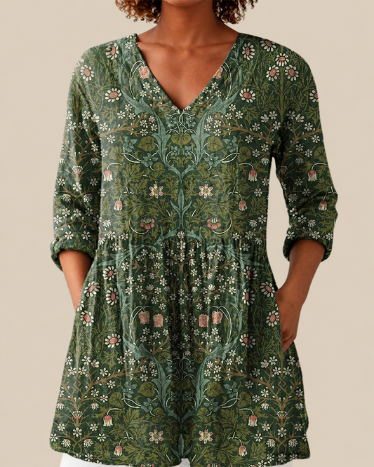SKYE | LONGUE BLOUSE À MOTIF EXPRESSIF