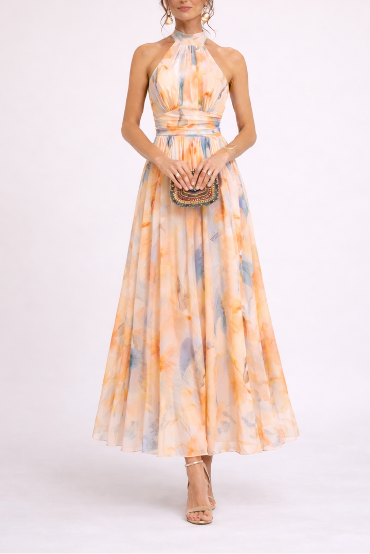 Camille | Robe Fluide Imprimé Aquarelle