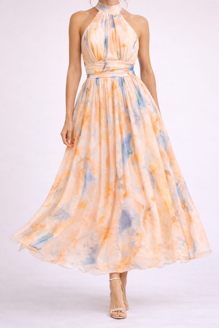 Camille | Robe Fluide Imprimé Aquarelle