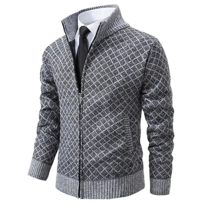 BASTIEN | CARDIGAN ZIPPÉ À MOTIFS GÉOMÉTRIQUES