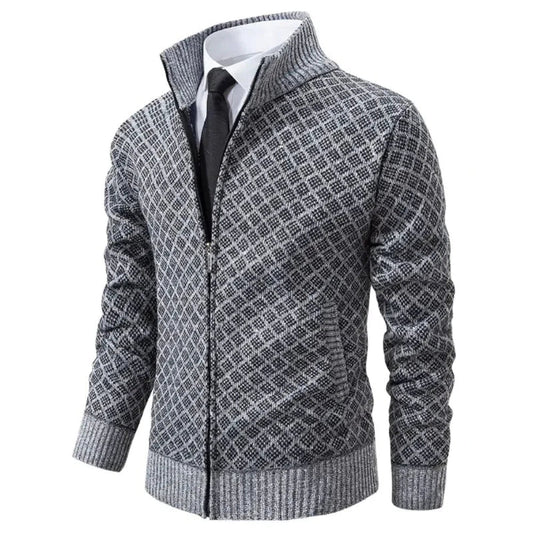 BASTIEN | CARDIGAN ZIPPÉ À MOTIFS GÉOMÉTRIQUES