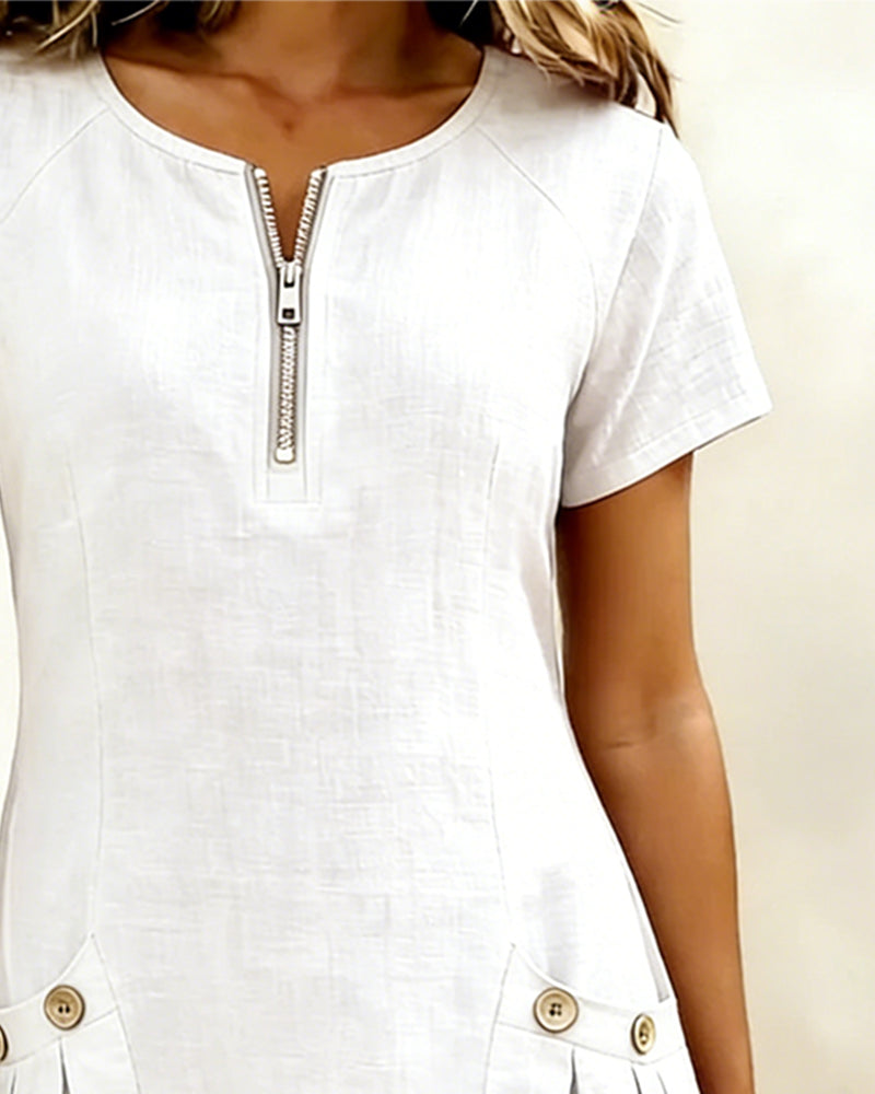 Chloé | Robe Fluide Col Rond