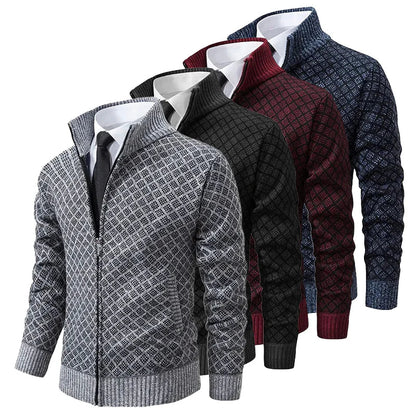 BASTIEN | CARDIGAN ZIPPÉ À MOTIFS GÉOMÉTRIQUES
