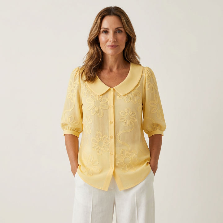 Inès | Blouse Douce Col Rond