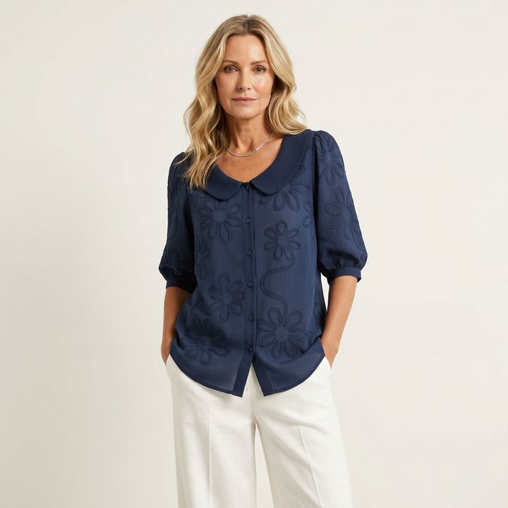 Inès | Blouse Douce Col Rond