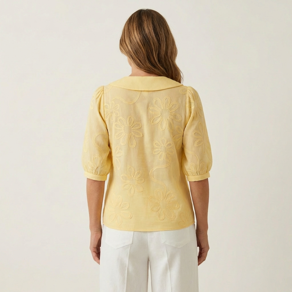 Inès | Blouse Douce Col Rond