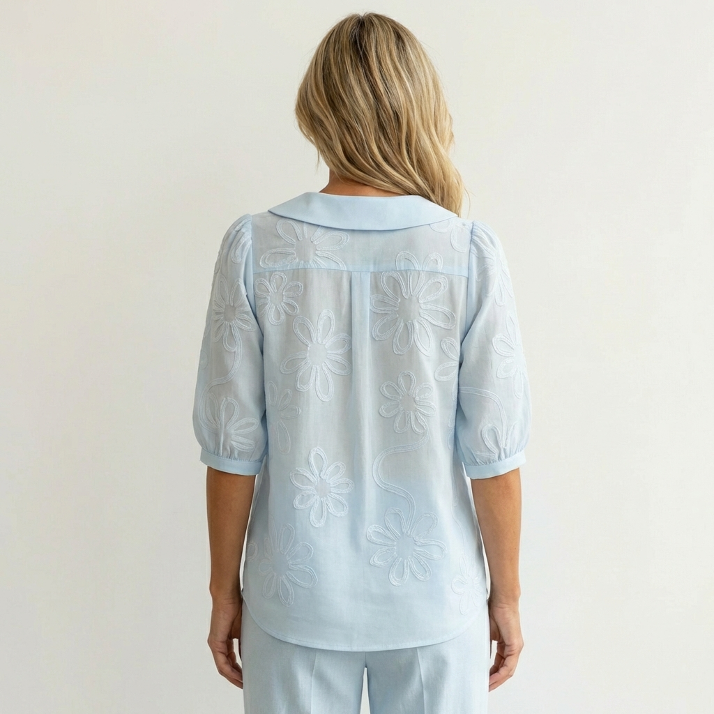 Inès | Blouse Douce Col Rond