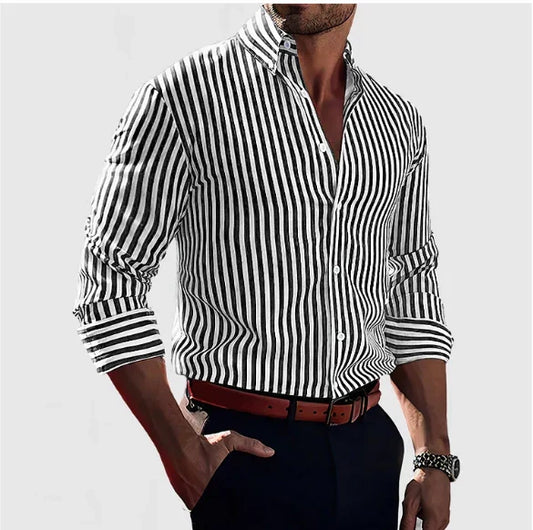 FÉLICIEN | CHEMISE À RAYURES AJUSTÉE