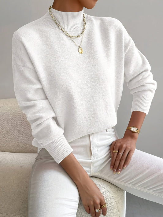 SIDONIE | PULL COL MONTANT RAFFINÉ