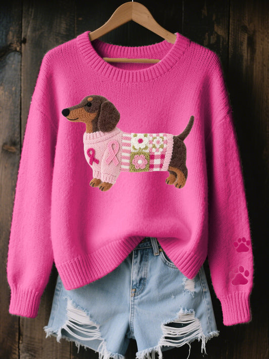 LOUISON | PULL MOTIF TECKEL JOYEUX